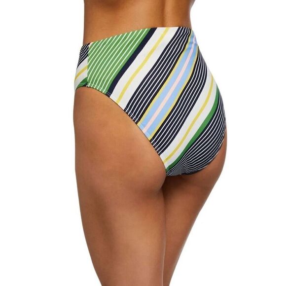 Tory Burch Field Day Multi Striped High Waist Bikini Bottom Women's Size Medium - Picture 3 of 9